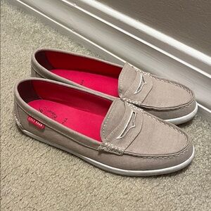 Cole Haan Taupe Loafers with Pink Interior